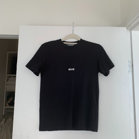 MSGM Black Micro Logo T-Shirt - Picture 5 of 5